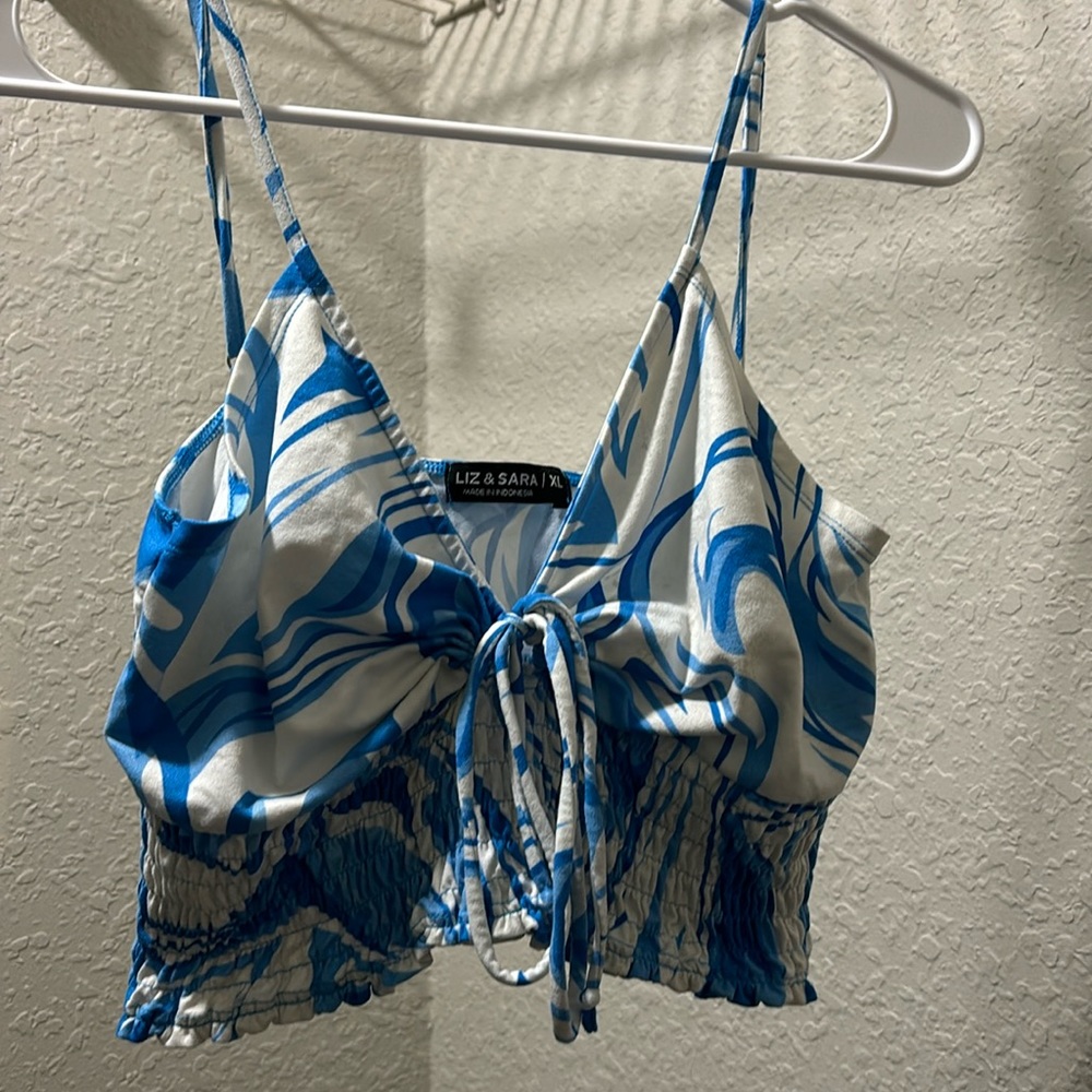 liz and sara crop top